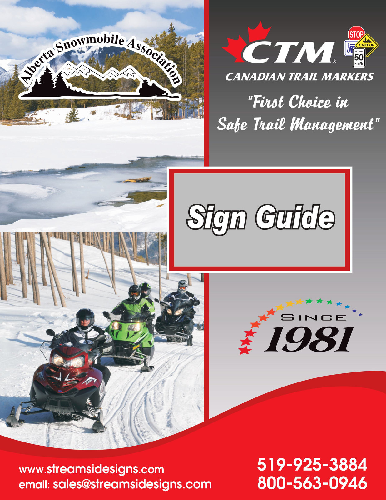 Alberta Snowmobile Association catalog cover