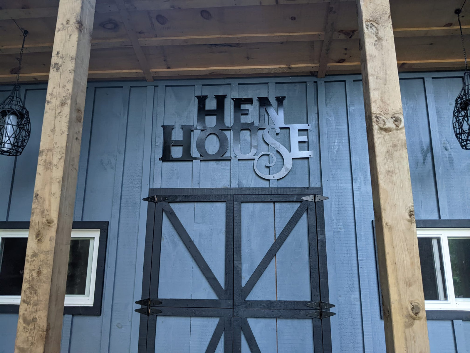 Custom powder-coated metal signage